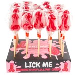 SECRETPLAY - CHERRY CANDY PENIS LOLLIPOP DISPLAY MIT SCHARFEM WÃRMEEFFEKT (40 STÃCK)